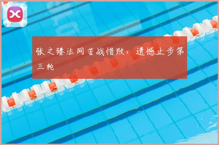 张之臻法网苦战惜败，遗憾止步第三轮