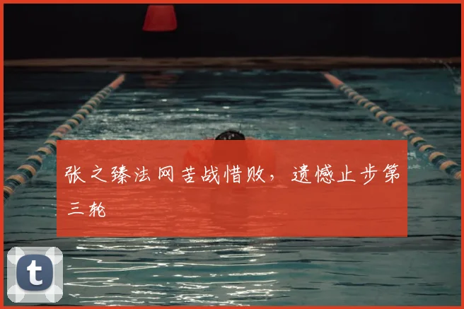 张之臻法网苦战惜败,遗憾止步第三轮
